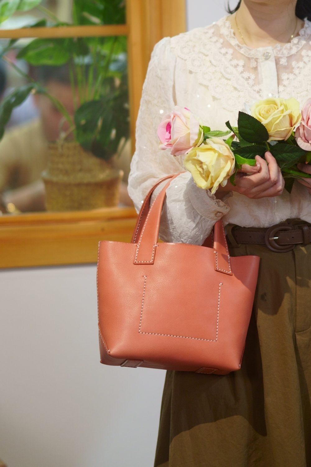 Hand-sewn vegetable basket